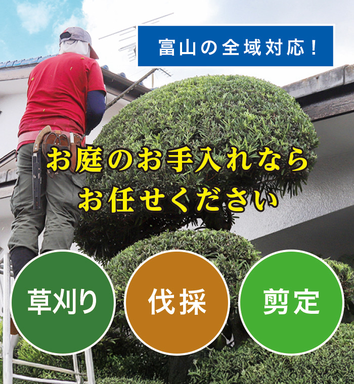 氷見市で草刈り・剪定・伐採なら「お庭の大将」 氷見市で草刈り・剪定・伐採なら「お庭の大将」